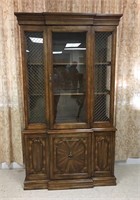 Contemporary Lighted Glass Front Hutch