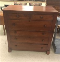 Antique Empire Wooden Chest of Drawers