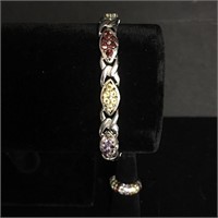 Sterling Bracelet & Ring with Semi-Precious Stone