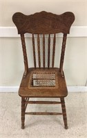 Antique Wooden Spindle Back Side Chair