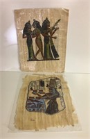 Pair of Papyrus Paintings from Egypt