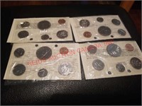 4 Mint Sets of coins 1979 1980 2x1982