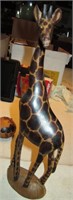 12" Hand Carved Giraffe - Marked Kenya