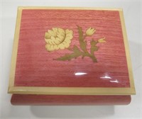 Reuge Co. Swiss Wooden Floral Musical Box