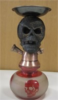 Skull Form Hookah Glass & Resin Base