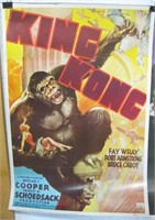 VNTG King Kong Movie Poster, 1933, 28" x 20"