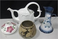 Various Ceramic Vases, Pitchers & Bowl