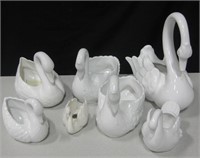 Vintage Pereiras Ceramic Swan Form Vases