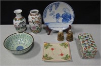 VNTG Chinese Bowl, Vases, Plate, Shakers & More