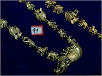Cute Metal Noah's Ark Necklace, Bracelet, Earrings