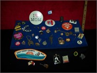 Lot of Vintage Pins & Patches & Cuff Links, Etc...