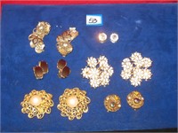 Lot of PRETTY Vintage Clip On Earrings