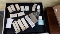 lot of jewellery boxes and displays