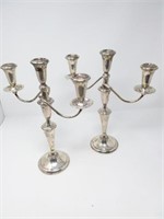 Empire Sterling Silver Candleabra Set