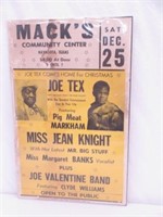 Joe Tex Original Concert Poster 14x23