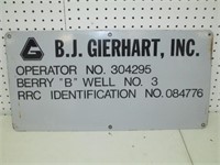 B.J. Gierhart Well Sign Porcelain12x24