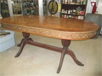 Six Leg Walnut Table 40x79