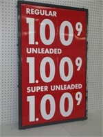 NOS  Gas Price Sign Double Sided 28x44