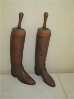 Brown Equestrian Boots with Lace