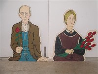 Farmer and Wife Wood signs 27x36, 27x34