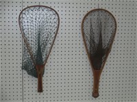 2 Old Wood Fishing Nets