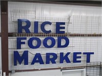 Porcelain Rice Food Market Sign