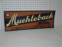 Muehlebach Tin Beer Sign 11x29
