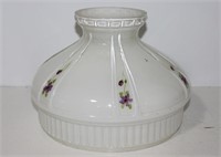 GLASS LAMP SHADE WITH FLORAL DETAILS