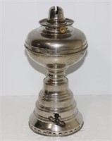 WANZER NICKEL PLATED OIL LAMP