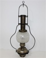 ALADDIN NICKEL PLATED HANGING OIL LAMP NO. 5