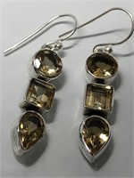 $250. S/Silver Citrine Earrings