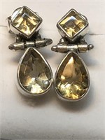 $160. S/Silver Citrine Earrings