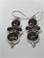 $360. S/Silver Smokey Quartz Earrings