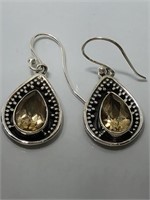 $360. S/Silver Citrine Earrings
