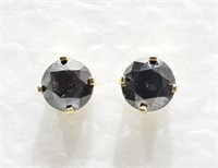 FREE 10KT 2 Black Diamonds(1ct) Earrings