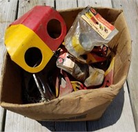 Red and Yellow Bracket, Box of Misc