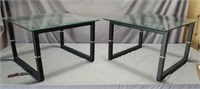 2 Office Style Glasstop Tables