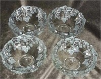Set of 4 Mikasa Glass Bowls 5"