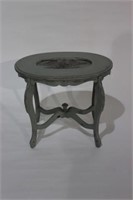Antique Oval Table with Carved Eagle
