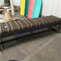 Wood bench w/cushion