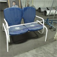 2 seat metal yard chair