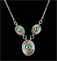3 Malachite Stone Necklace