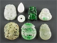 Eight Assorted Chinese Pendants