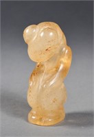 Chinese Carved Rock Crystal Carved Dragon Embryo