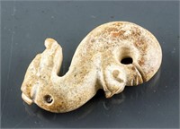 Hongshan Hardstone Carved Dragon Pendant