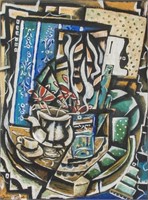 JOSEF CAPEK Czech 1887-1945 OOC Cubist Still Life