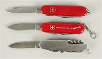 Three Pocket Knives - Wenger - Victorinox Swiss
