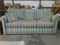 Stripped Upholstered Sofa