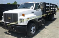 1995 CHEVROLET KODIAK W/ 16' FLATBED & FOLDING REA