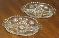 (Qty - 2) Crystal Party Dishes-
